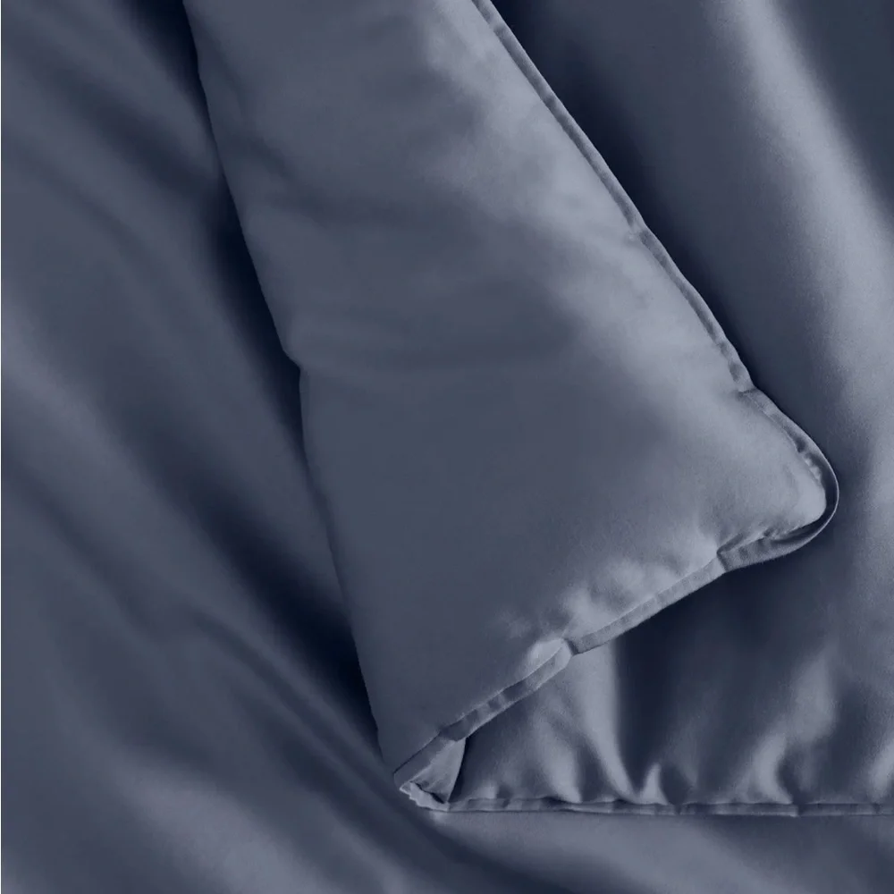 QUINCE Organic Cotton Sateen Comforter Twin Mineral